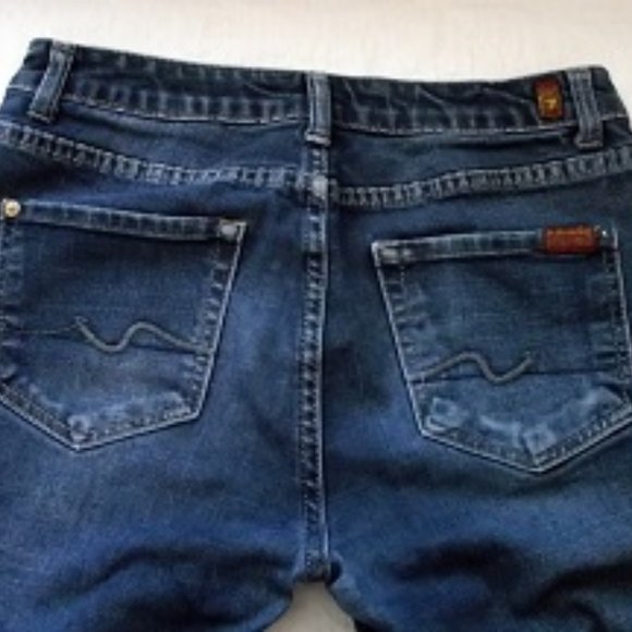 7 FOR ALL MANKIND womens Slimmy Jeans, Blue - Picture 2 of 7